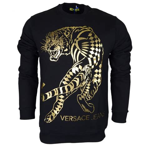 versace jeans tiger camouflage print crew neck sweatshirt|Versace Jeans Couture Sweatshirts & Knitwear for Men.